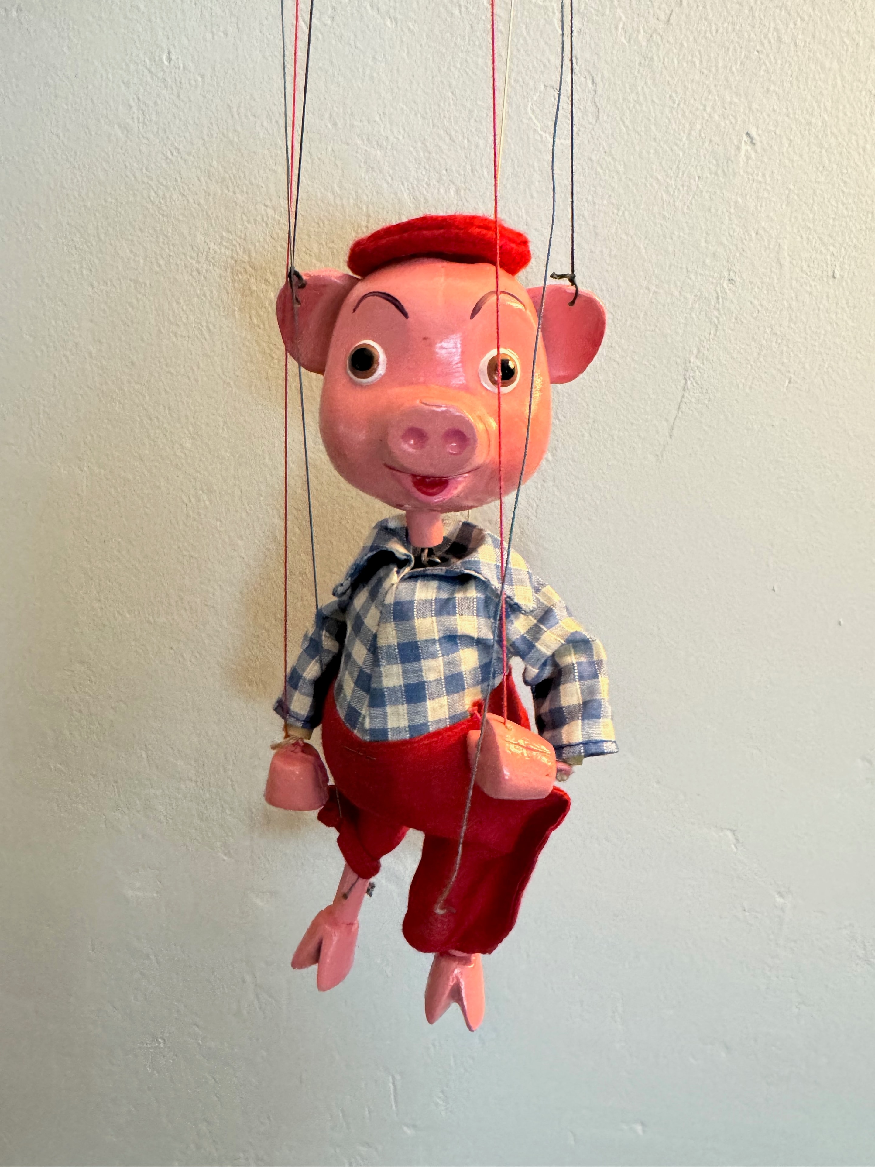 Pinky Pig Marionette Pelham Puppets, England, c. 1970s